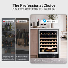 KJCS-164W wine cooler vs standard refrigerator