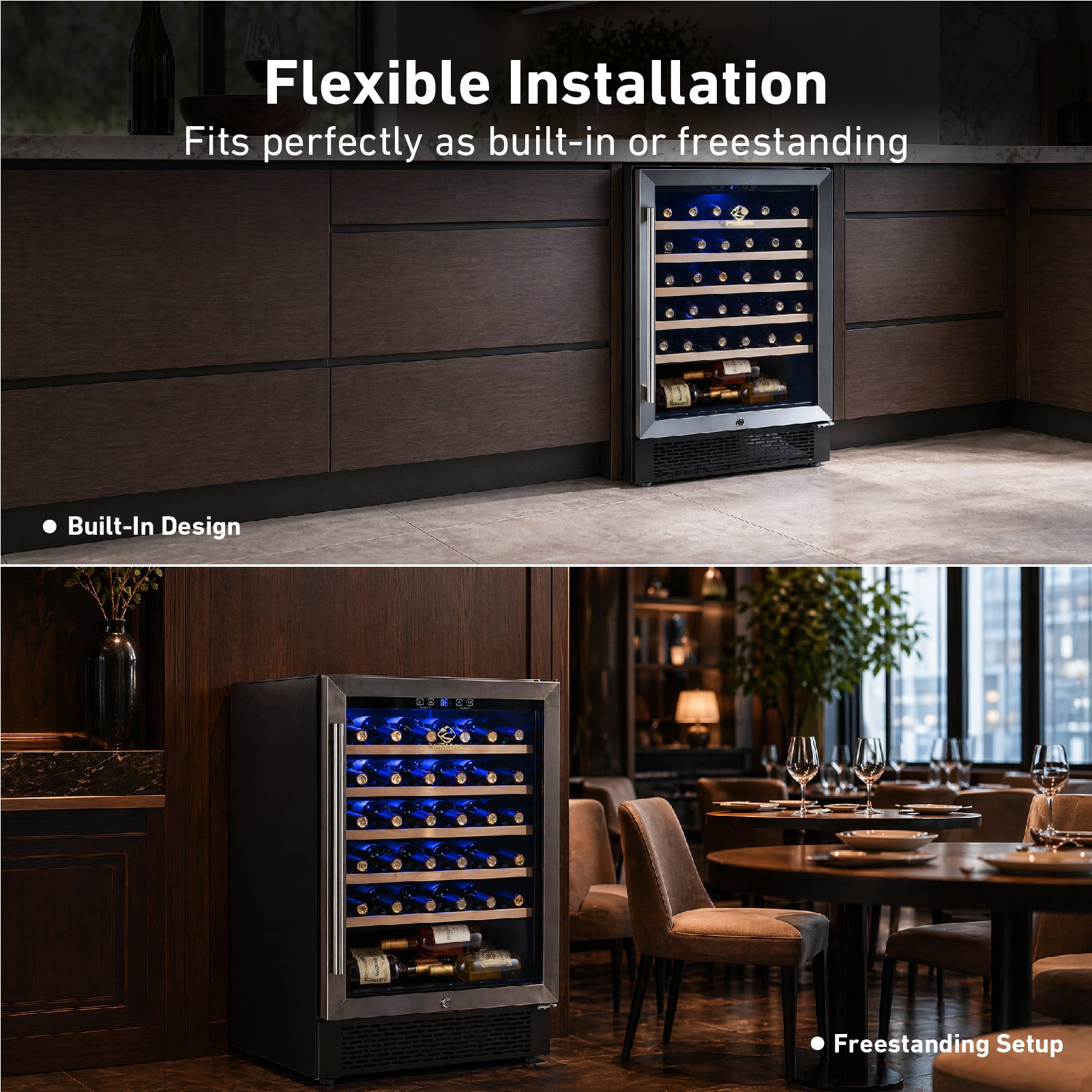 KJCS-164W built-in or freestanding installation