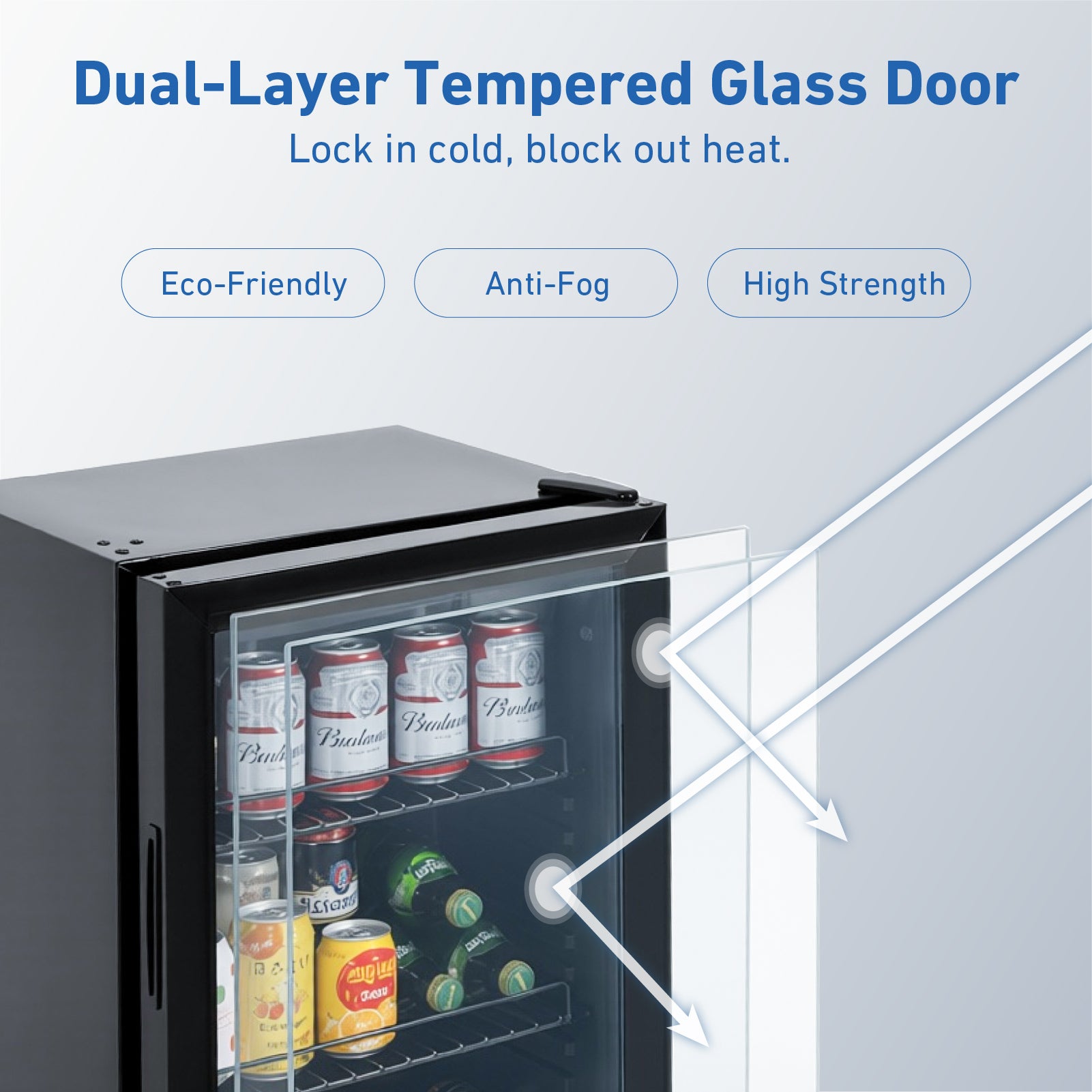 KSC-46 dual-layer tempered glass door