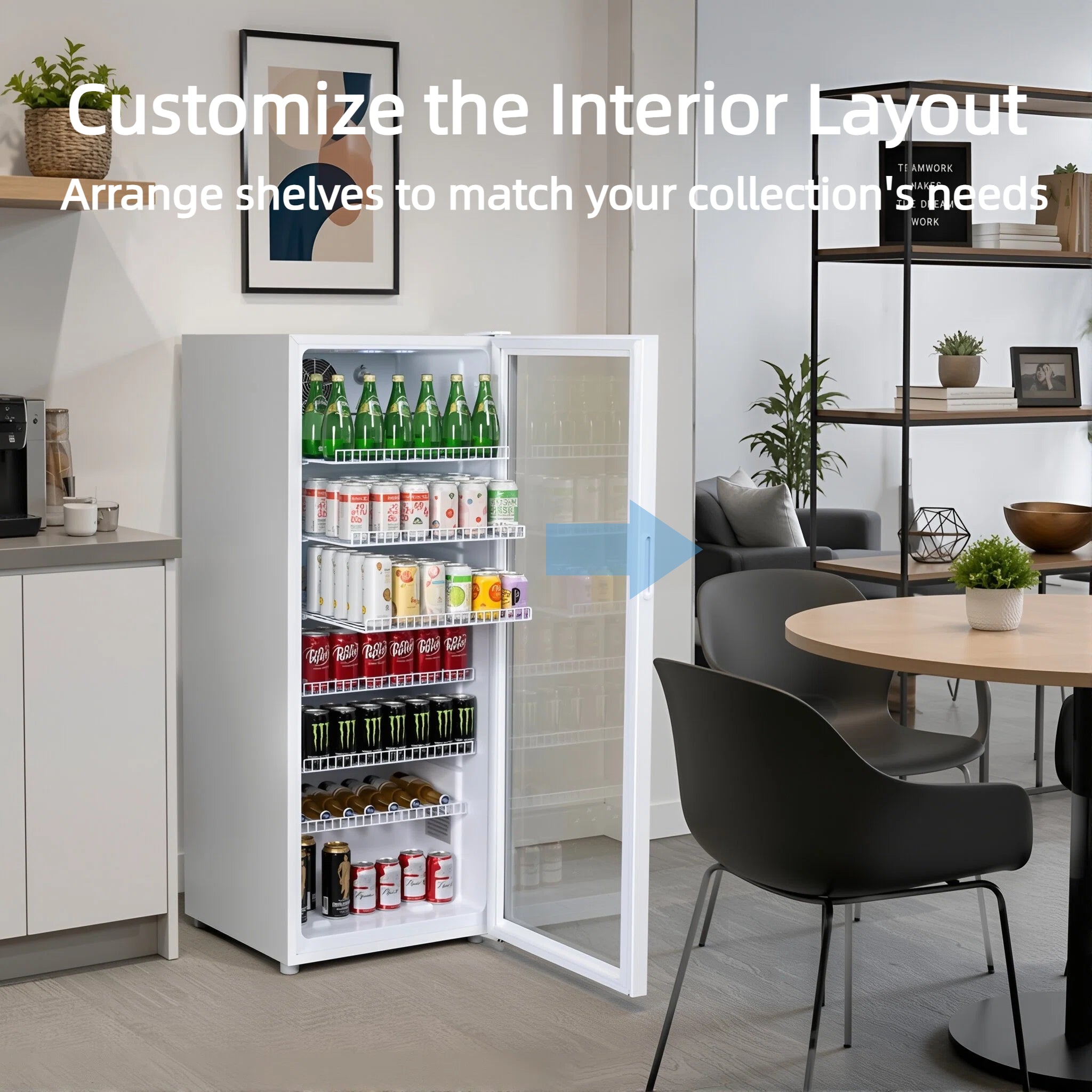 KOOLOTS Commercial 22" Glass Door Reach-In Refrigerator 8.5 Cu.Ft Beverage Display | KSC-248