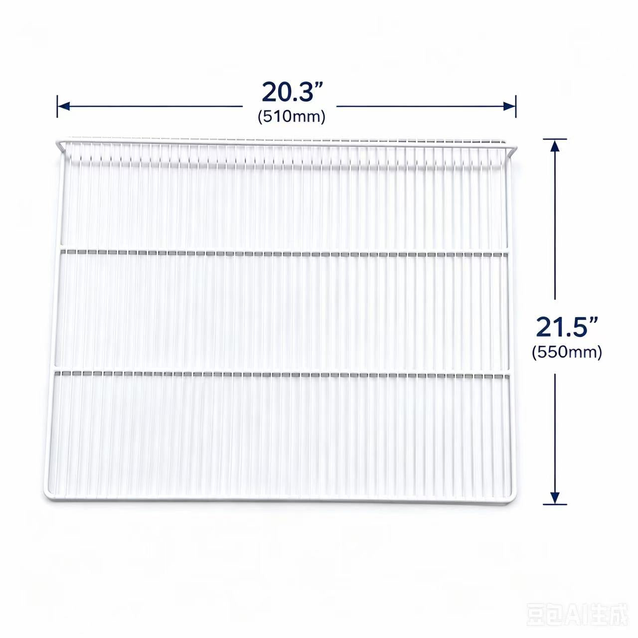 2-Pack Food Shelves with 8 Shelf Clips Compatible with MK-48RF Refrigerator/Freezer