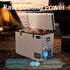 ICECASA 106Qt Portable Car Refrigerator Freezer | HMCZ100SS