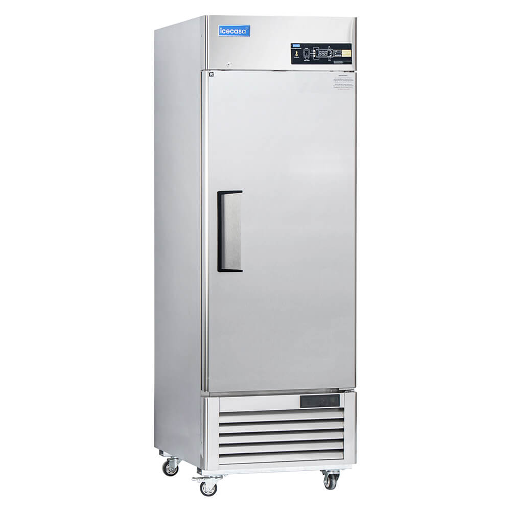 ICECASA 27 Inch Commercial Refrigerator, Restaurant 1 Door Reach-In Commercial Upright Fridge, Cooler