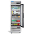 ICECASA 27 Inch 1 Door Commercial Display Refrigerator, Single Glass Door Commercial Reach-in Merchandiser Refrigerator