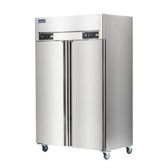 ICECASA 48 Inch Commercial Refrigerator, Restaurant 2 Door Reach-In Commercial Upright Fridge, Cooler