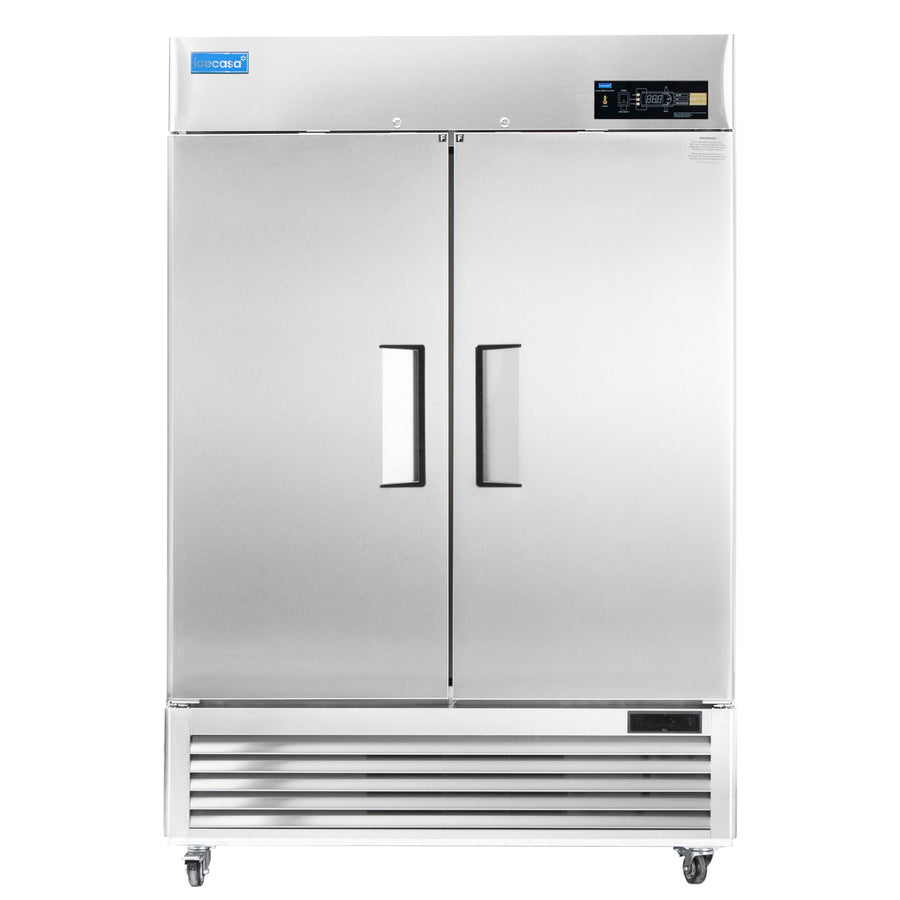 ICECASA Commercial 54" 2-Door Reach-In Freezer 49 Cu.ft – ETL & DOE Certified | ICE-49F