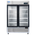 ICECASA 54 Inch 2 Door Commercial Display Refrigerator, Double Glass Door Commercial Reach-in Merchandiser Refrigerator