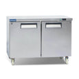 Commercial Undercounter Freezer, ICECASA 48 Inch 2 Door Under Counter Lowboy Worktop Freezer