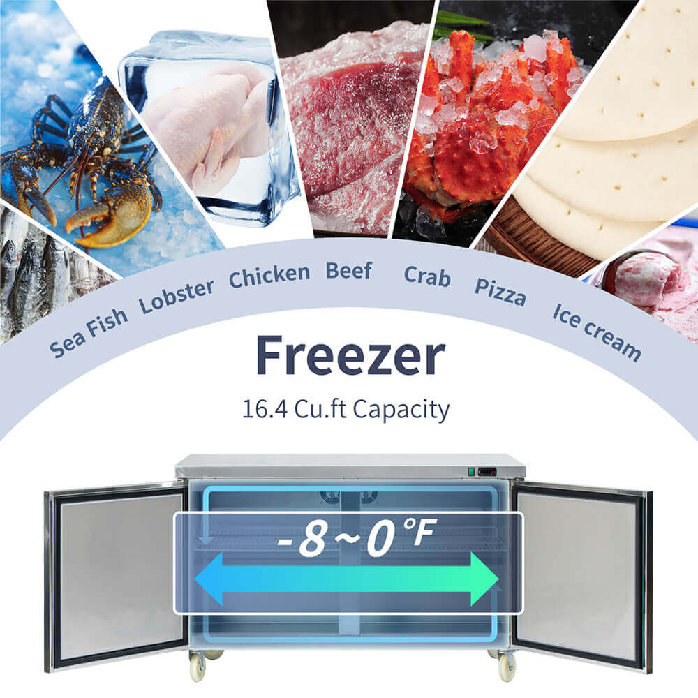 ICECASA 60 Inch Under Counter Feezer