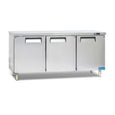 Commercial Undercounter Refrigerator, ICECASA 72 Inch 3 Door Under Counter Lowboy Fridge Worktop Cooler