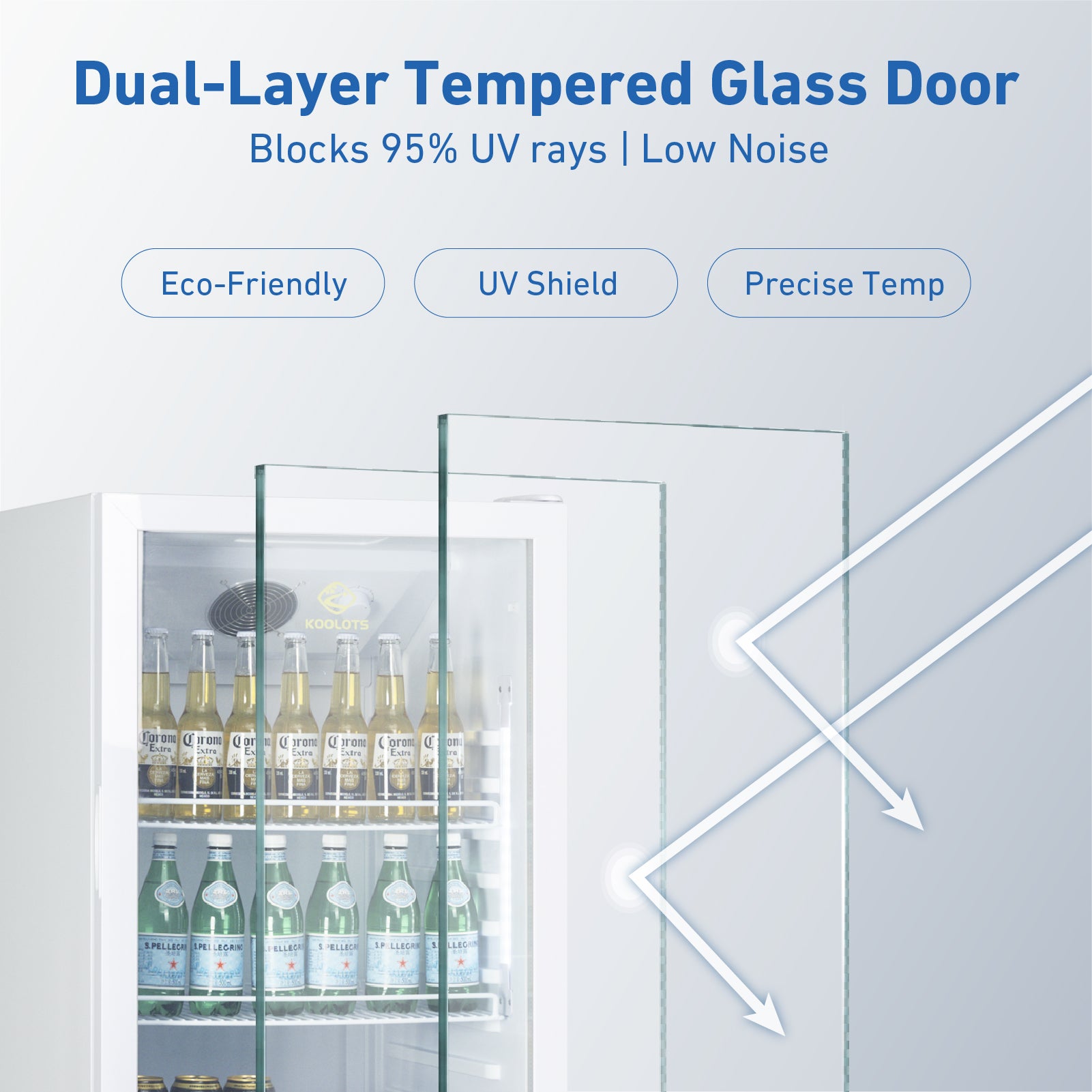 KOOLOTS Commercial 24" Glass Door Reach-In Refrigerator 13.5 Cu.Ft Beverage Display | KSC-370A