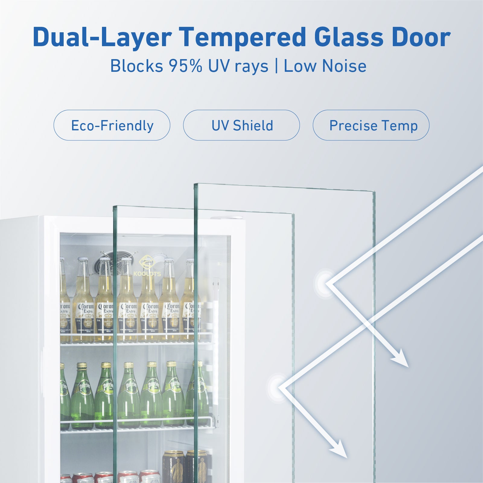 KOOLOTS Commercial 24" Glass Door Reach-In Refrigerator 10.8 Cu.Ft Beverage Display | KSC-280A