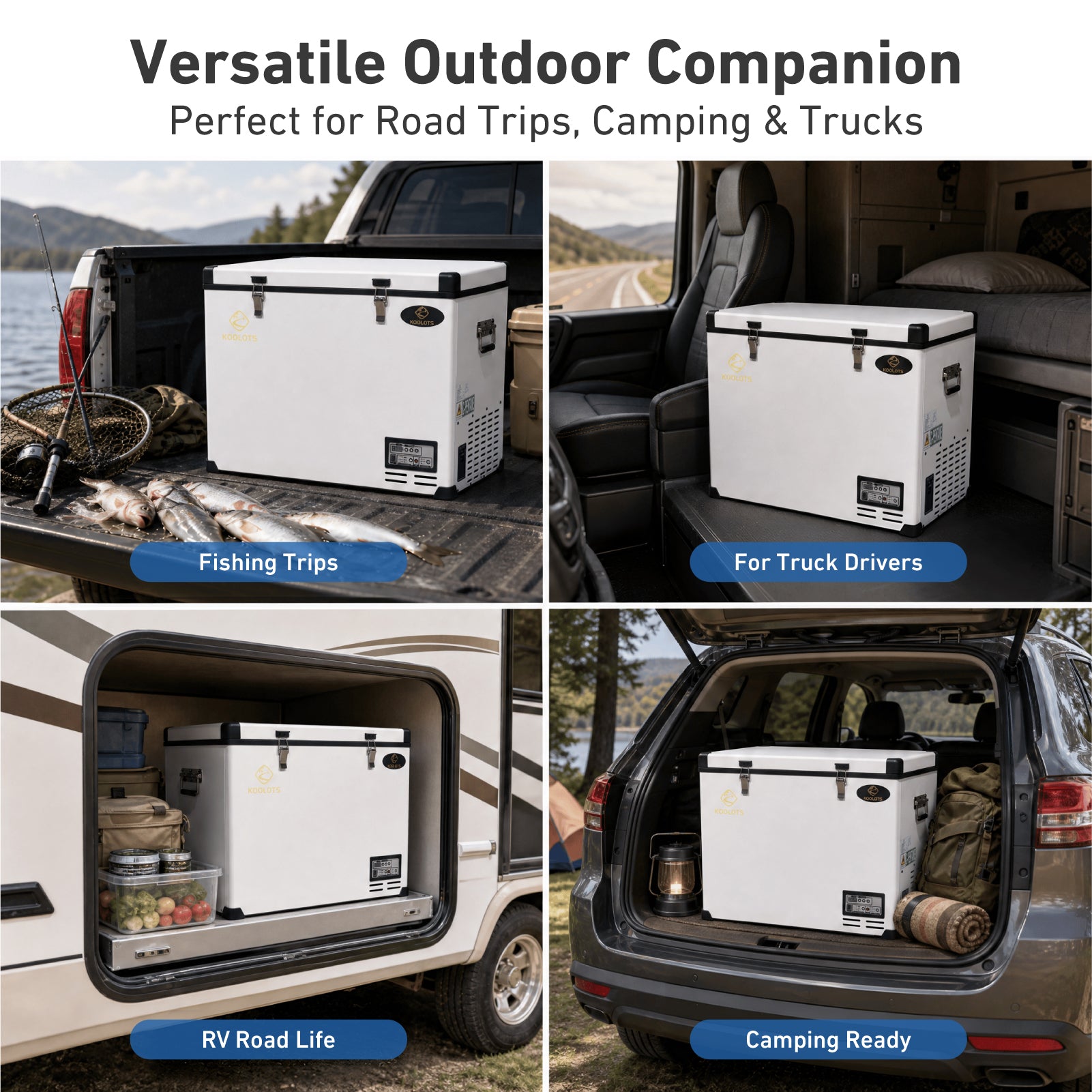 ICECASA 106Qt Portable Car Refrigerator Freezer | HMCZ100SS