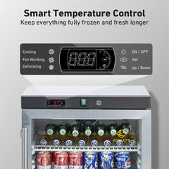 KOOLOTS Commercial 23" Glass Door Countertop Refrigerator 4.8 Cu.Ft Beverage Display | KR200G