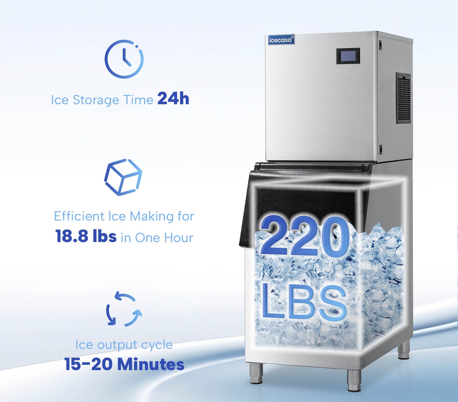 ICECASA glass door merchandiser display refrigerator for convenience stores