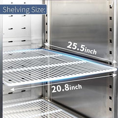 ICECASA Food Shelves for 27"W/54"W/82"W Commercial refrigerator Freezer 2 Pack